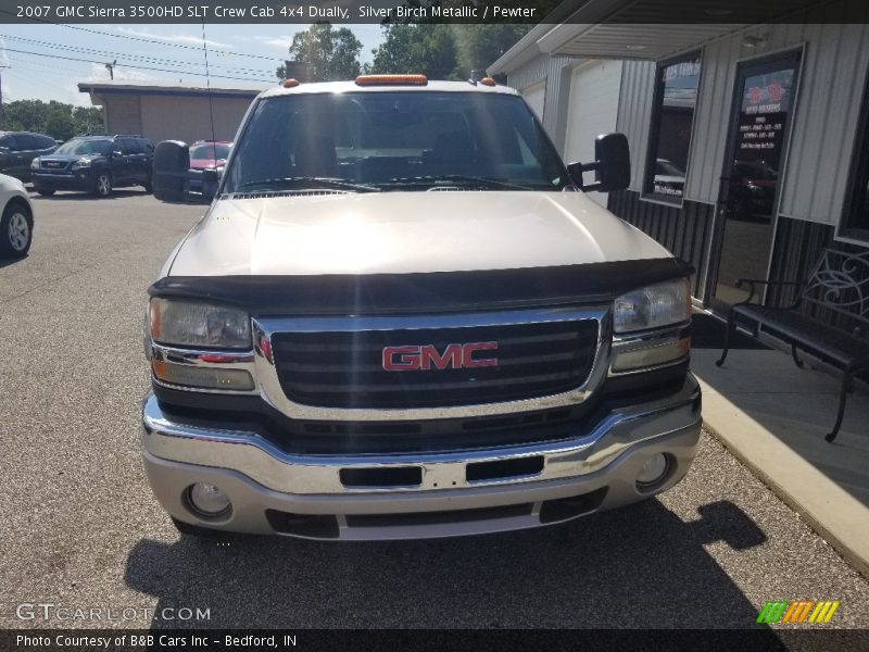 Silver Birch Metallic / Pewter 2007 GMC Sierra 3500HD SLT Crew Cab 4x4 Dually
