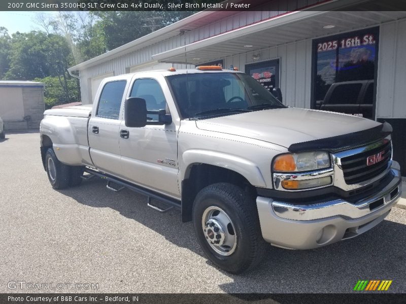 Silver Birch Metallic / Pewter 2007 GMC Sierra 3500HD SLT Crew Cab 4x4 Dually