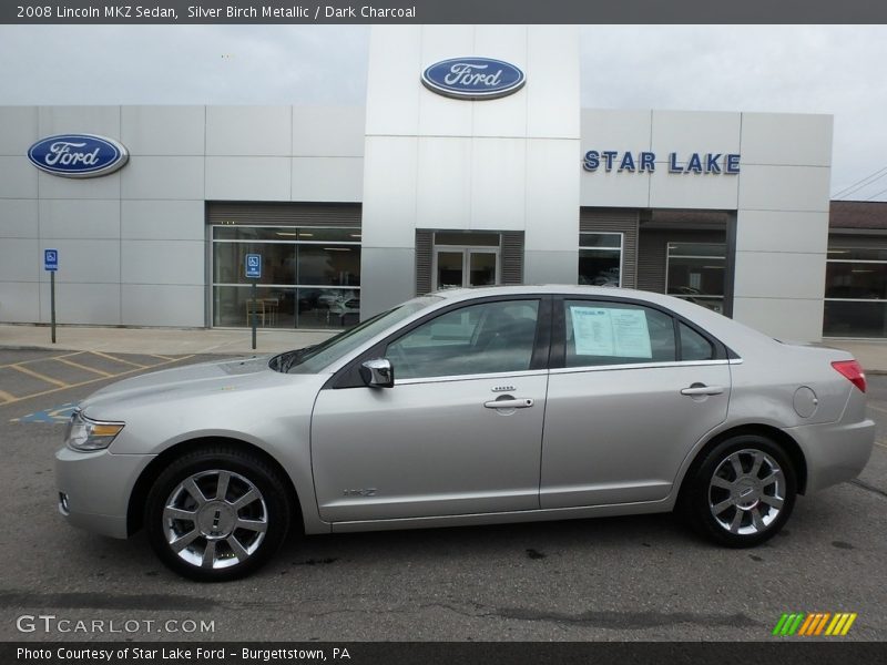Silver Birch Metallic / Dark Charcoal 2008 Lincoln MKZ Sedan