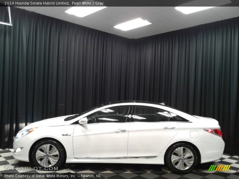 Pearl White / Gray 2014 Hyundai Sonata Hybrid Limited
