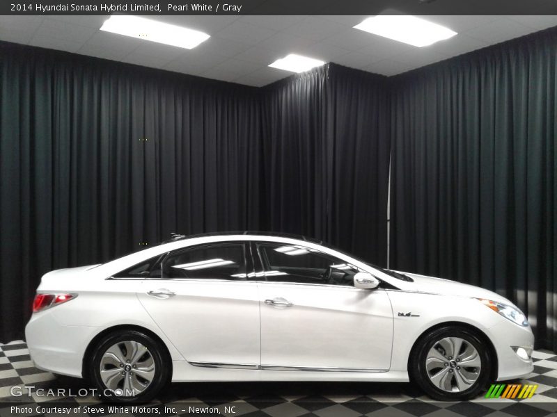 Pearl White / Gray 2014 Hyundai Sonata Hybrid Limited