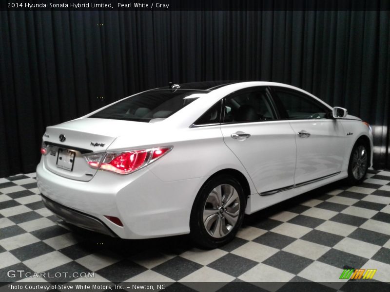 Pearl White / Gray 2014 Hyundai Sonata Hybrid Limited
