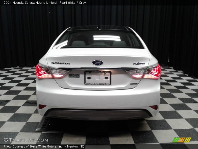 Pearl White / Gray 2014 Hyundai Sonata Hybrid Limited