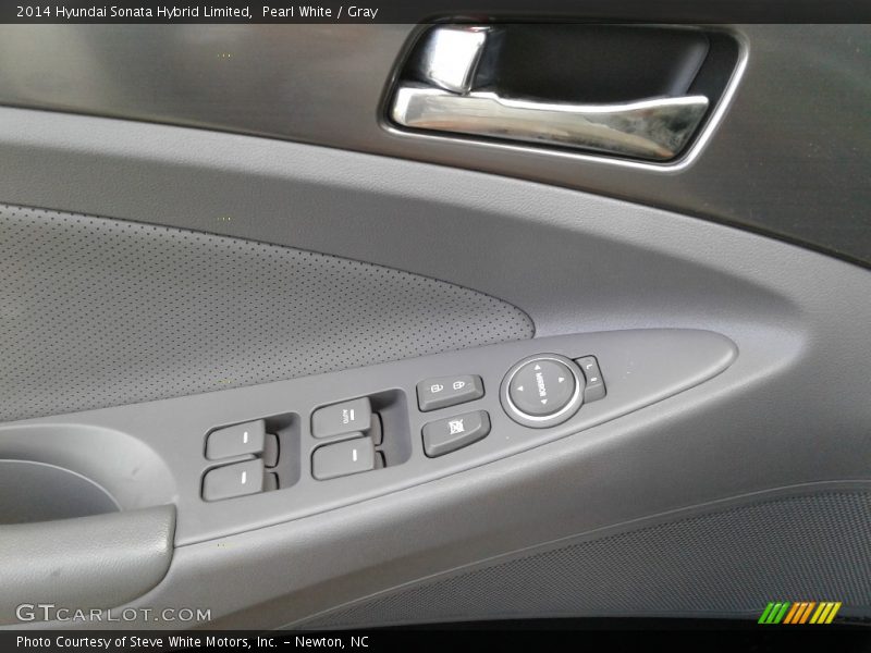 Pearl White / Gray 2014 Hyundai Sonata Hybrid Limited