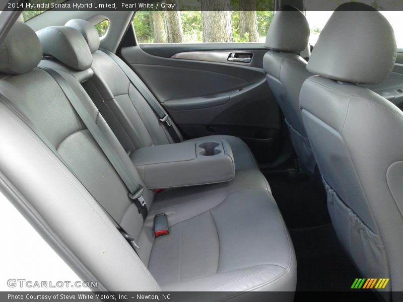 Pearl White / Gray 2014 Hyundai Sonata Hybrid Limited