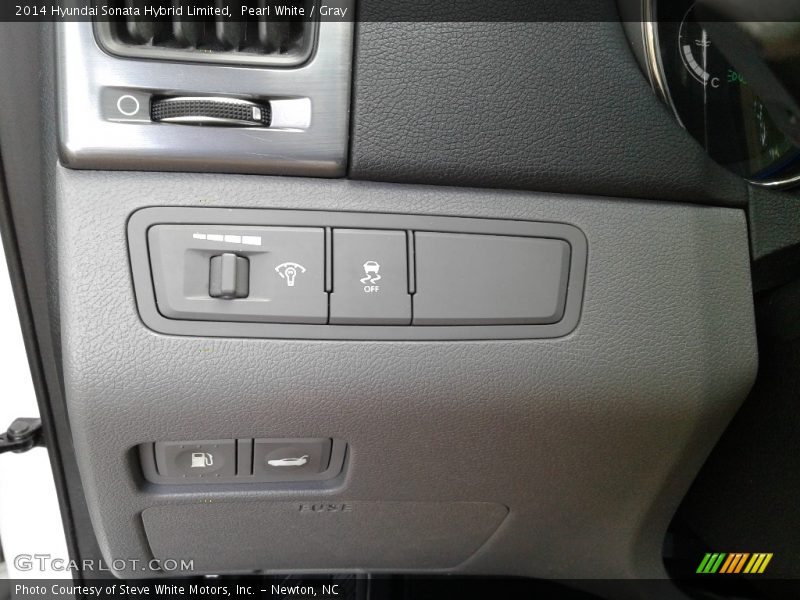 Pearl White / Gray 2014 Hyundai Sonata Hybrid Limited