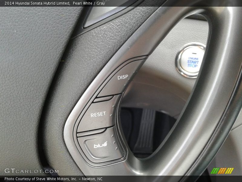 Pearl White / Gray 2014 Hyundai Sonata Hybrid Limited