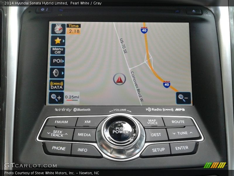 Pearl White / Gray 2014 Hyundai Sonata Hybrid Limited