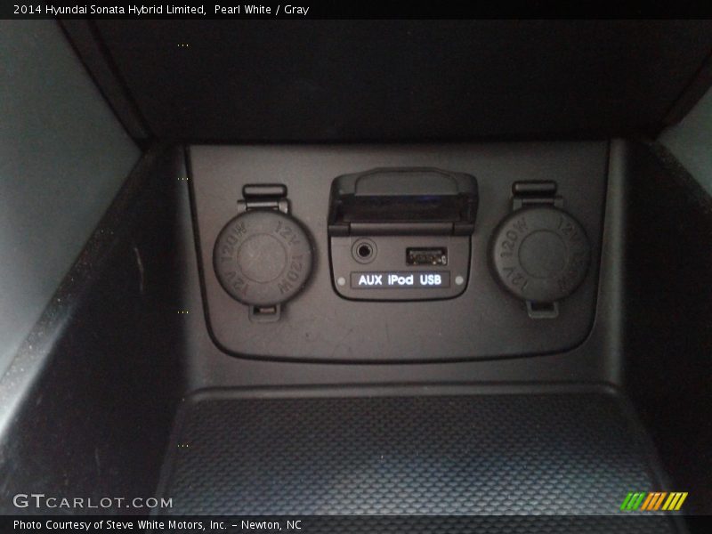 Pearl White / Gray 2014 Hyundai Sonata Hybrid Limited