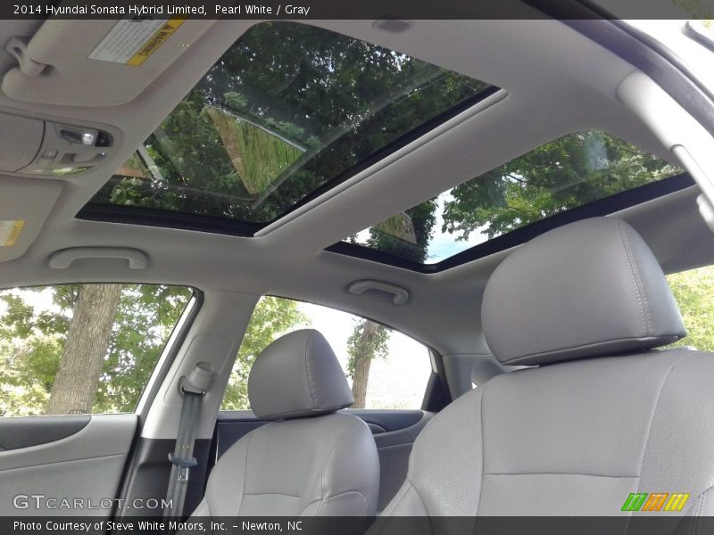 Pearl White / Gray 2014 Hyundai Sonata Hybrid Limited