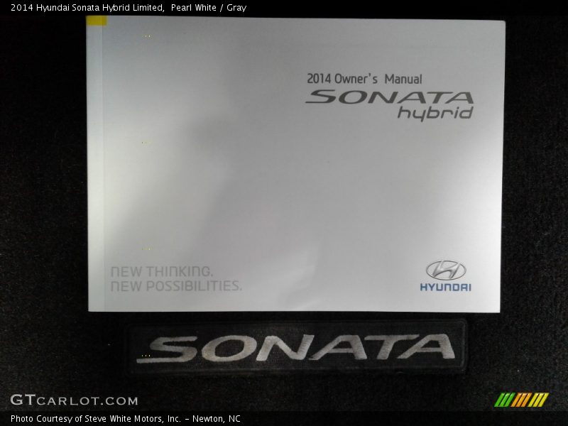 Pearl White / Gray 2014 Hyundai Sonata Hybrid Limited