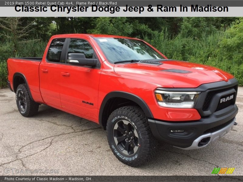 Flame Red / Black/Red 2019 Ram 1500 Rebel Quad Cab 4x4