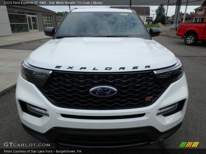 Star White Metallic Tri-Coat / Ebony 2020 Ford Explorer ST 4WD