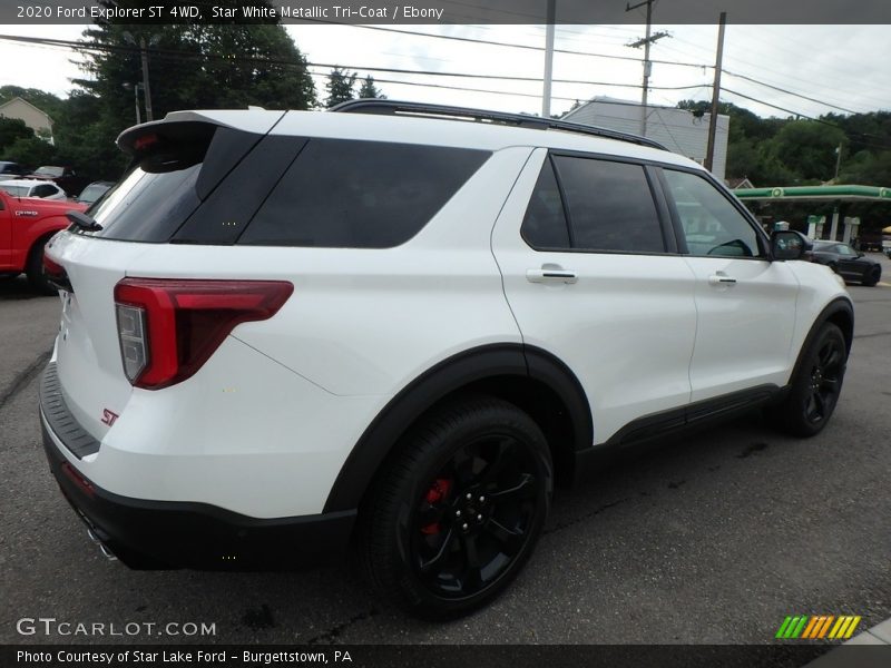 Star White Metallic Tri-Coat / Ebony 2020 Ford Explorer ST 4WD