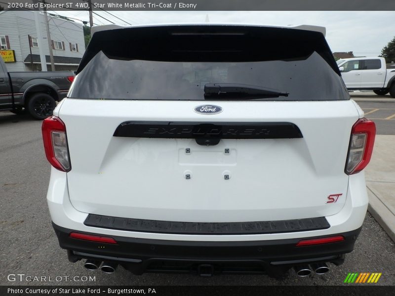 Star White Metallic Tri-Coat / Ebony 2020 Ford Explorer ST 4WD