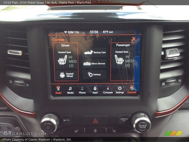 Controls of 2019 1500 Rebel Quad Cab 4x4
