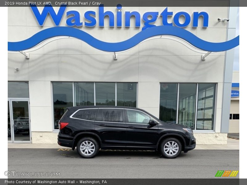 Crystal Black Pearl / Gray 2019 Honda Pilot LX AWD