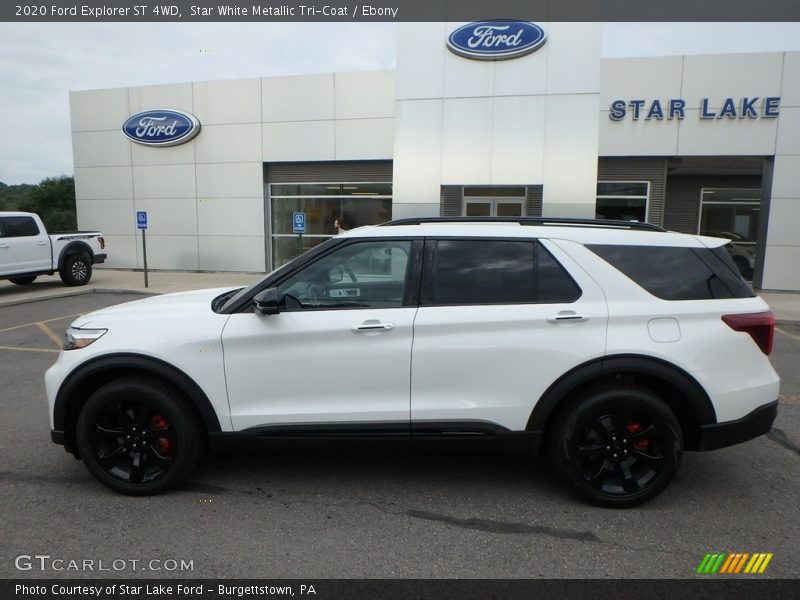 Star White Metallic Tri-Coat / Ebony 2020 Ford Explorer ST 4WD