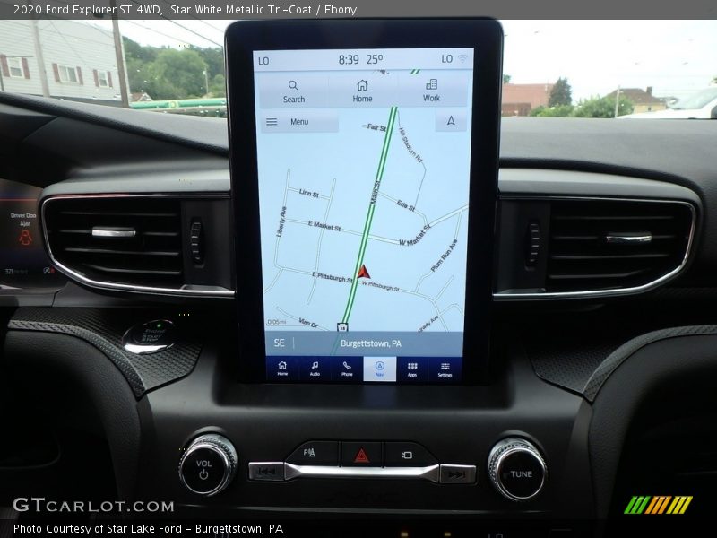 Navigation of 2020 Explorer ST 4WD