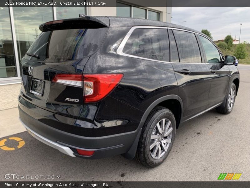 Crystal Black Pearl / Gray 2019 Honda Pilot EX-L AWD