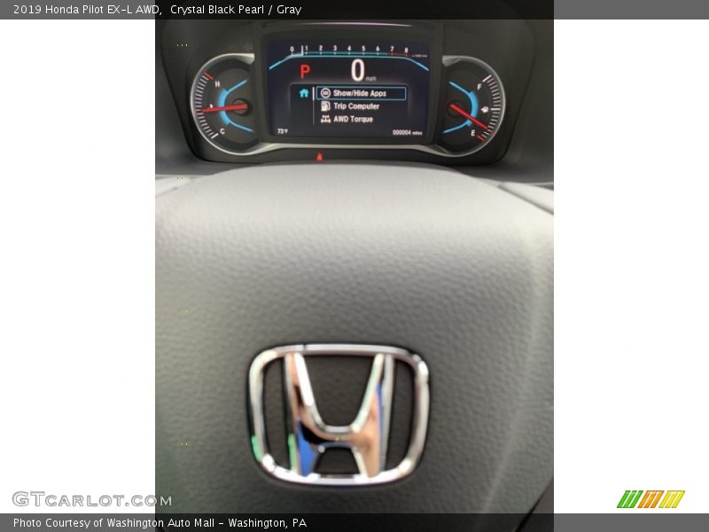 Crystal Black Pearl / Gray 2019 Honda Pilot EX-L AWD