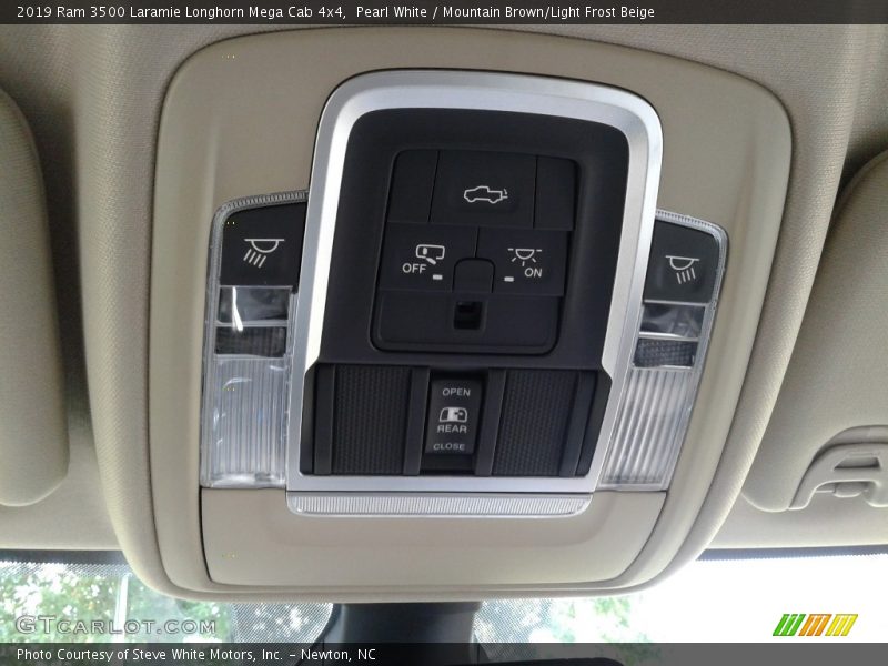 Pearl White / Mountain Brown/Light Frost Beige 2019 Ram 3500 Laramie Longhorn Mega Cab 4x4