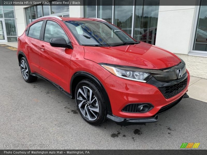Milano Red / Black 2019 Honda HR-V Sport AWD
