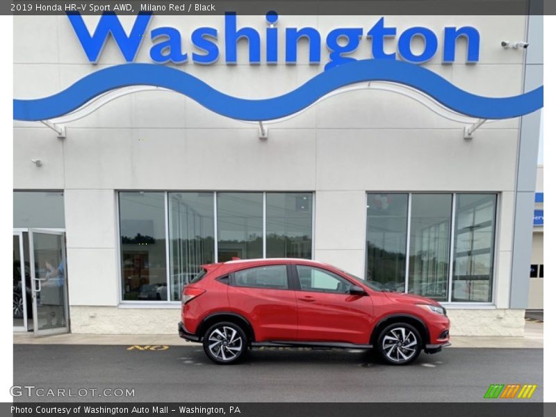 Milano Red / Black 2019 Honda HR-V Sport AWD
