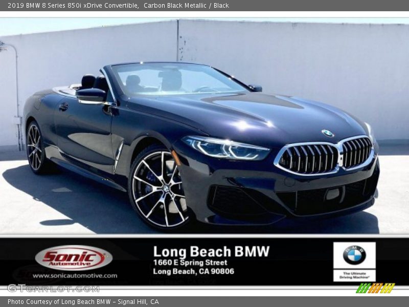 Carbon Black Metallic / Black 2019 BMW 8 Series 850i xDrive Convertible