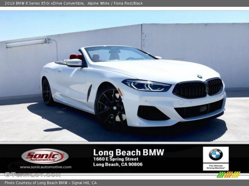 Alpine White / Fiona Red/Black 2019 BMW 8 Series 850i xDrive Convertible