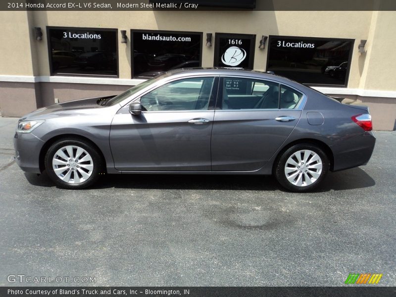 Modern Steel Metallic / Gray 2014 Honda Accord EX-L V6 Sedan
