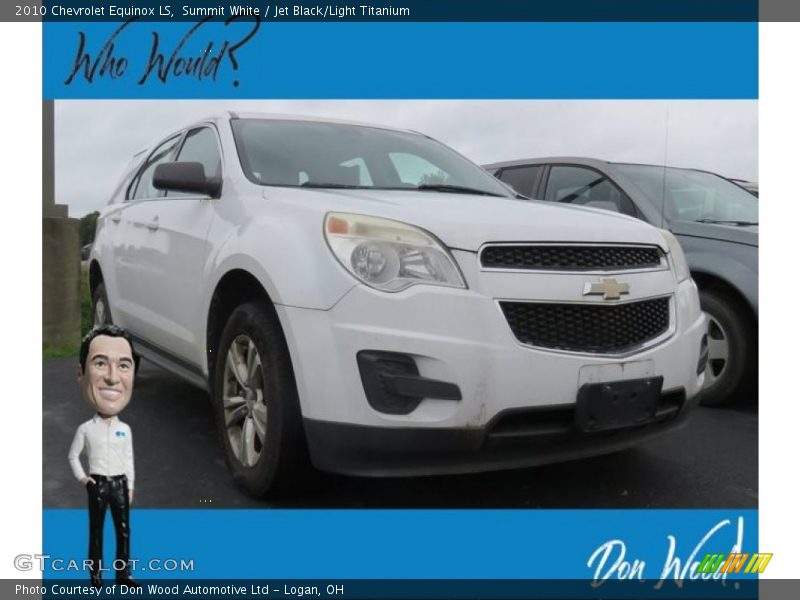Summit White / Jet Black/Light Titanium 2010 Chevrolet Equinox LS