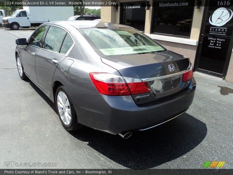 Modern Steel Metallic / Gray 2014 Honda Accord EX-L V6 Sedan