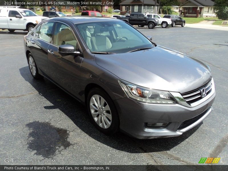 Modern Steel Metallic / Gray 2014 Honda Accord EX-L V6 Sedan