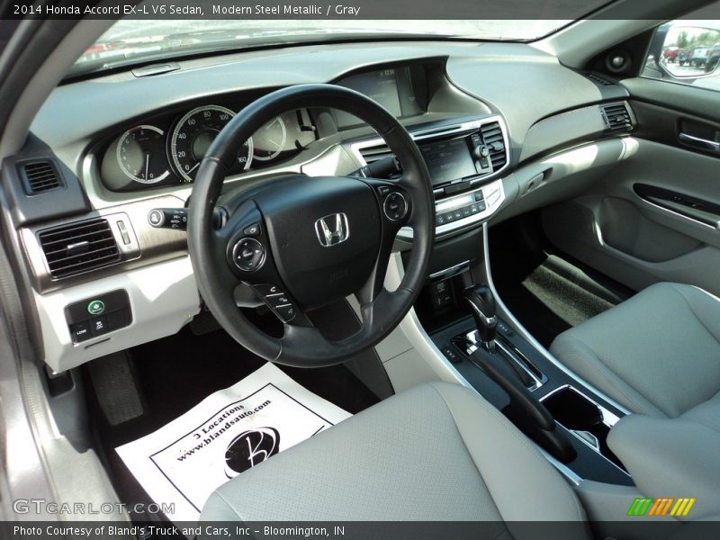 Modern Steel Metallic / Gray 2014 Honda Accord EX-L V6 Sedan