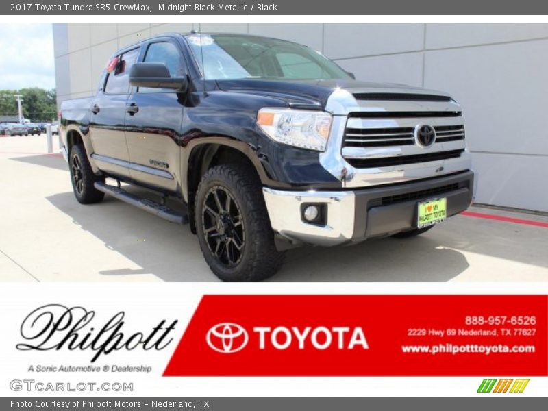 Midnight Black Metallic / Black 2017 Toyota Tundra SR5 CrewMax
