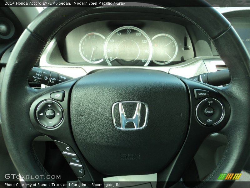 Modern Steel Metallic / Gray 2014 Honda Accord EX-L V6 Sedan
