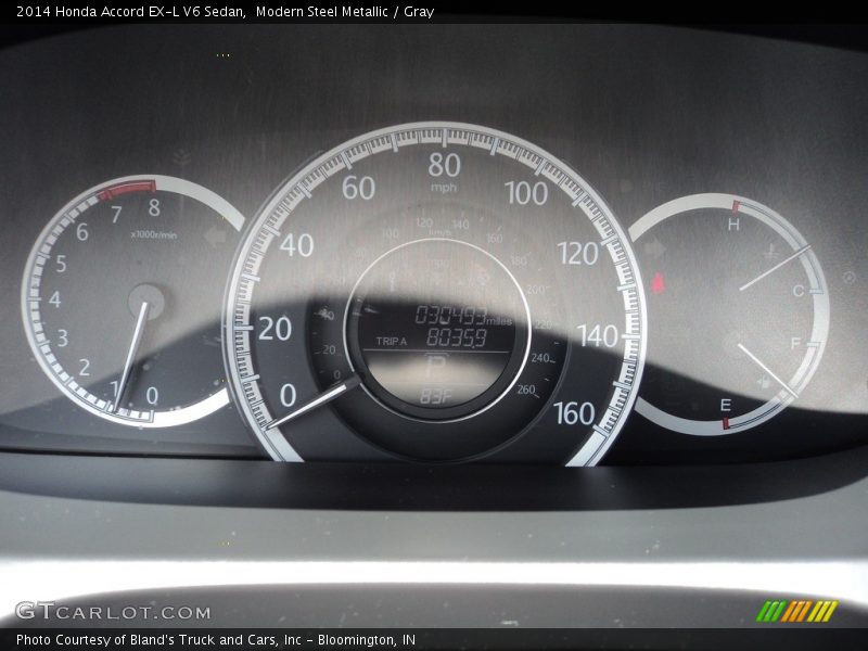 Modern Steel Metallic / Gray 2014 Honda Accord EX-L V6 Sedan