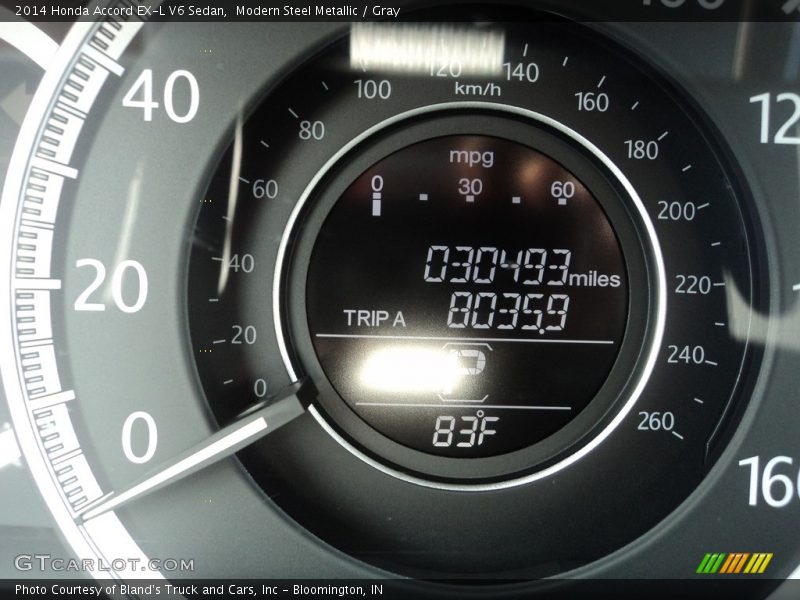 Modern Steel Metallic / Gray 2014 Honda Accord EX-L V6 Sedan