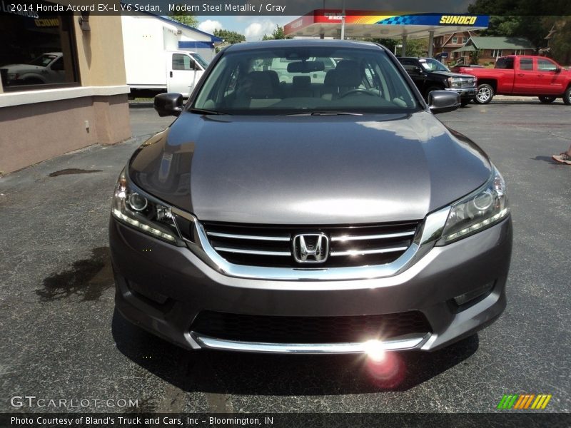 Modern Steel Metallic / Gray 2014 Honda Accord EX-L V6 Sedan