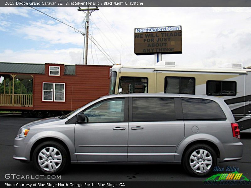 Billet Silver Metallic / Black/Light Graystone 2015 Dodge Grand Caravan SE