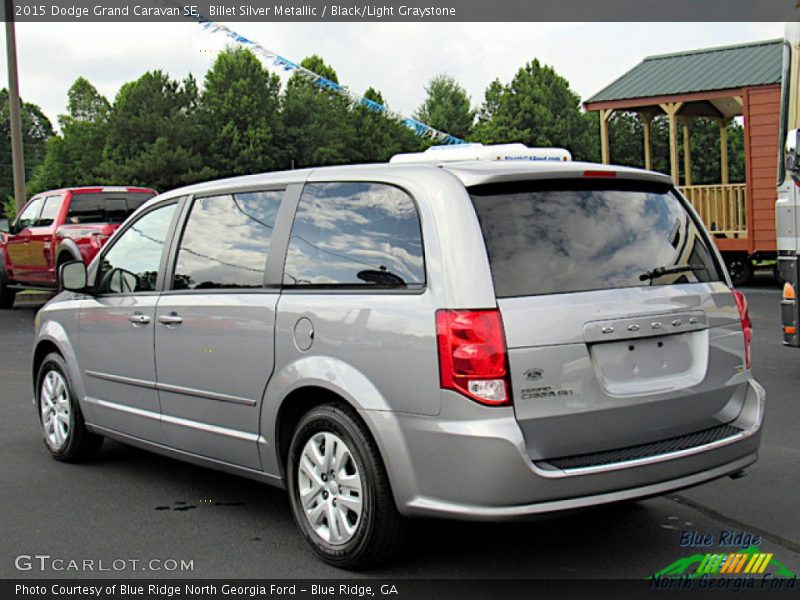 Billet Silver Metallic / Black/Light Graystone 2015 Dodge Grand Caravan SE