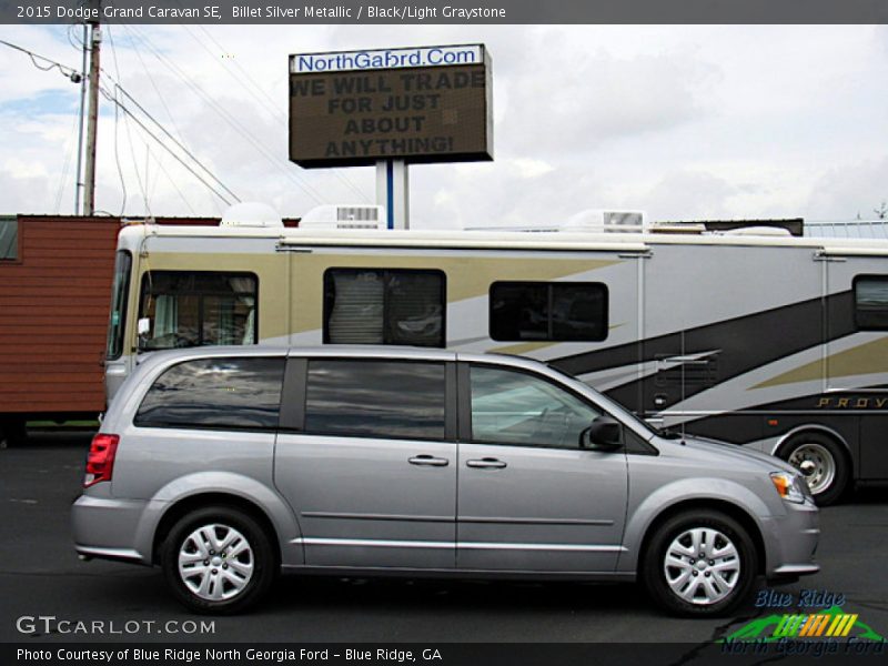 Billet Silver Metallic / Black/Light Graystone 2015 Dodge Grand Caravan SE