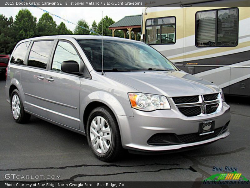 Billet Silver Metallic / Black/Light Graystone 2015 Dodge Grand Caravan SE