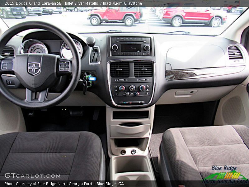 Billet Silver Metallic / Black/Light Graystone 2015 Dodge Grand Caravan SE