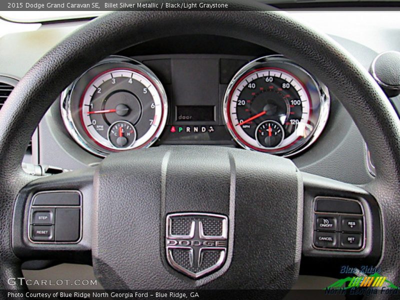 Billet Silver Metallic / Black/Light Graystone 2015 Dodge Grand Caravan SE
