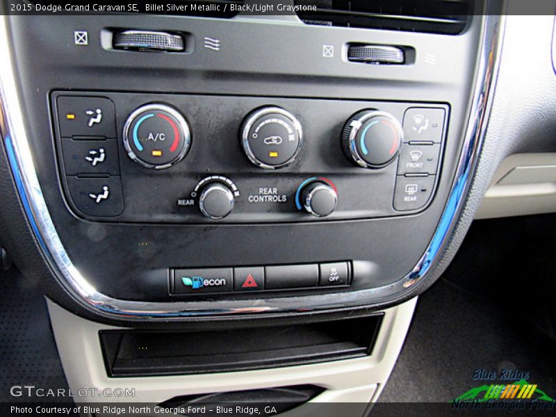 Billet Silver Metallic / Black/Light Graystone 2015 Dodge Grand Caravan SE