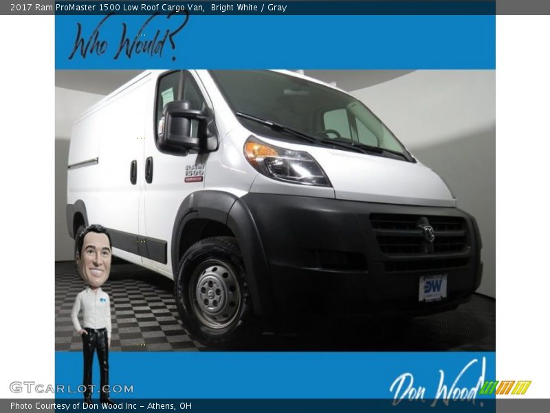 Bright White / Gray 2017 Ram ProMaster 1500 Low Roof Cargo Van