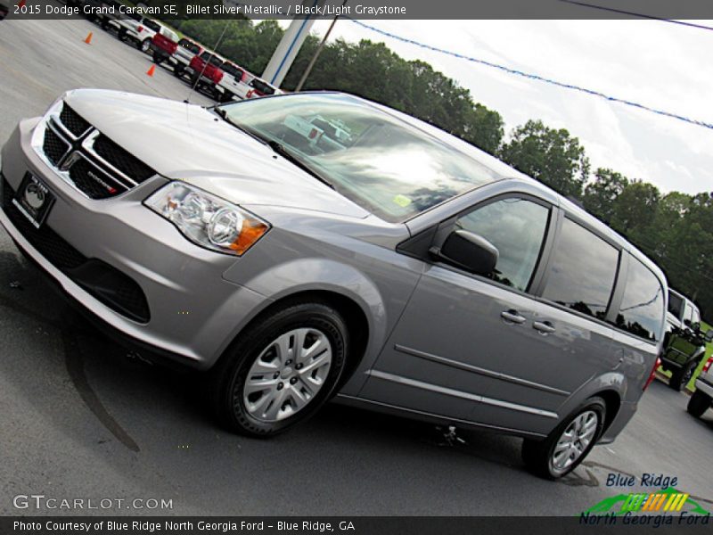 Billet Silver Metallic / Black/Light Graystone 2015 Dodge Grand Caravan SE