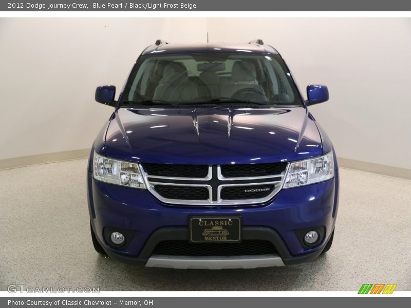 Blue Pearl / Black/Light Frost Beige 2012 Dodge Journey Crew